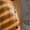 Thumbnail: Gold Lariat Necklace with cobalt blue sea glass 