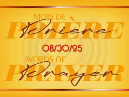 Words of Prayer 08/30/25