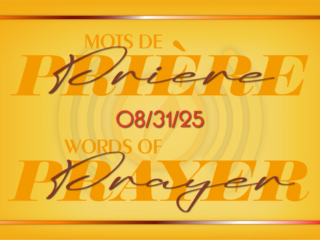 Words of Prayer 08/31/25
