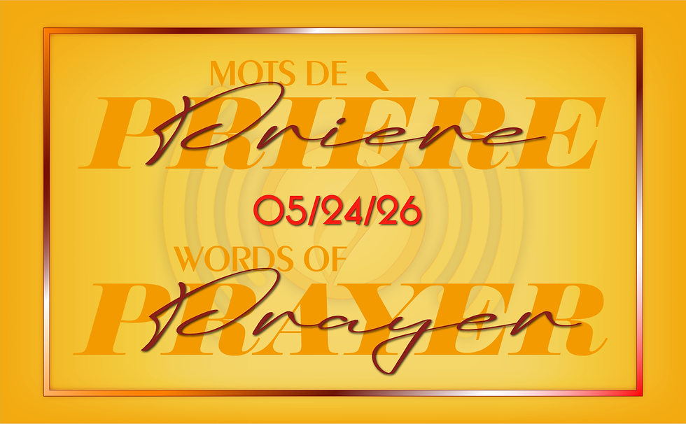 Mots de Prière: 24/05/26