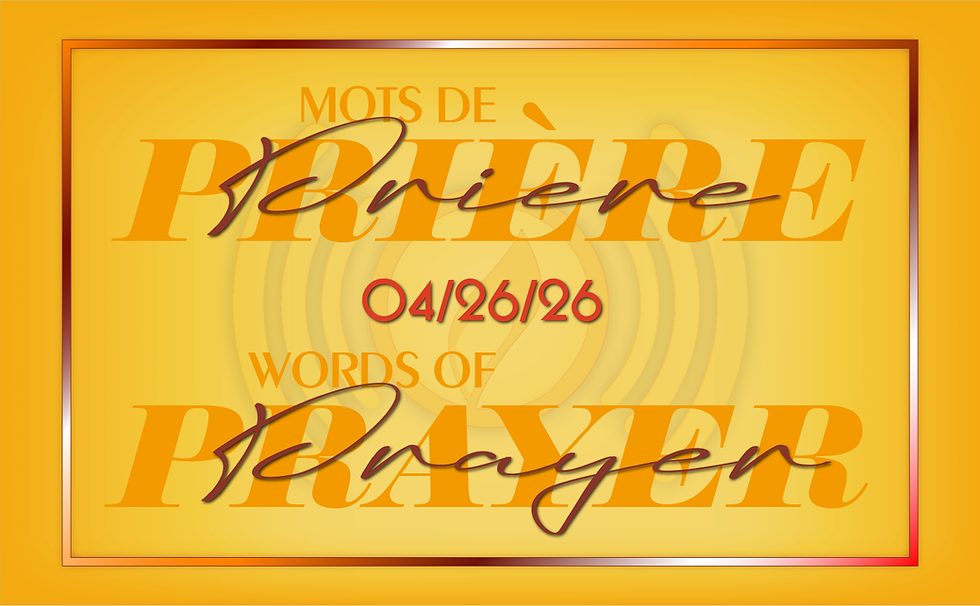 Words of Prayer: 04/26/26