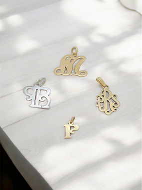 custom monogram drop letters for necklace