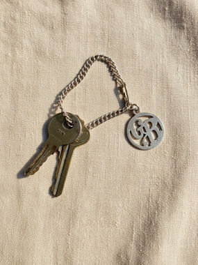 monogram keychain charm