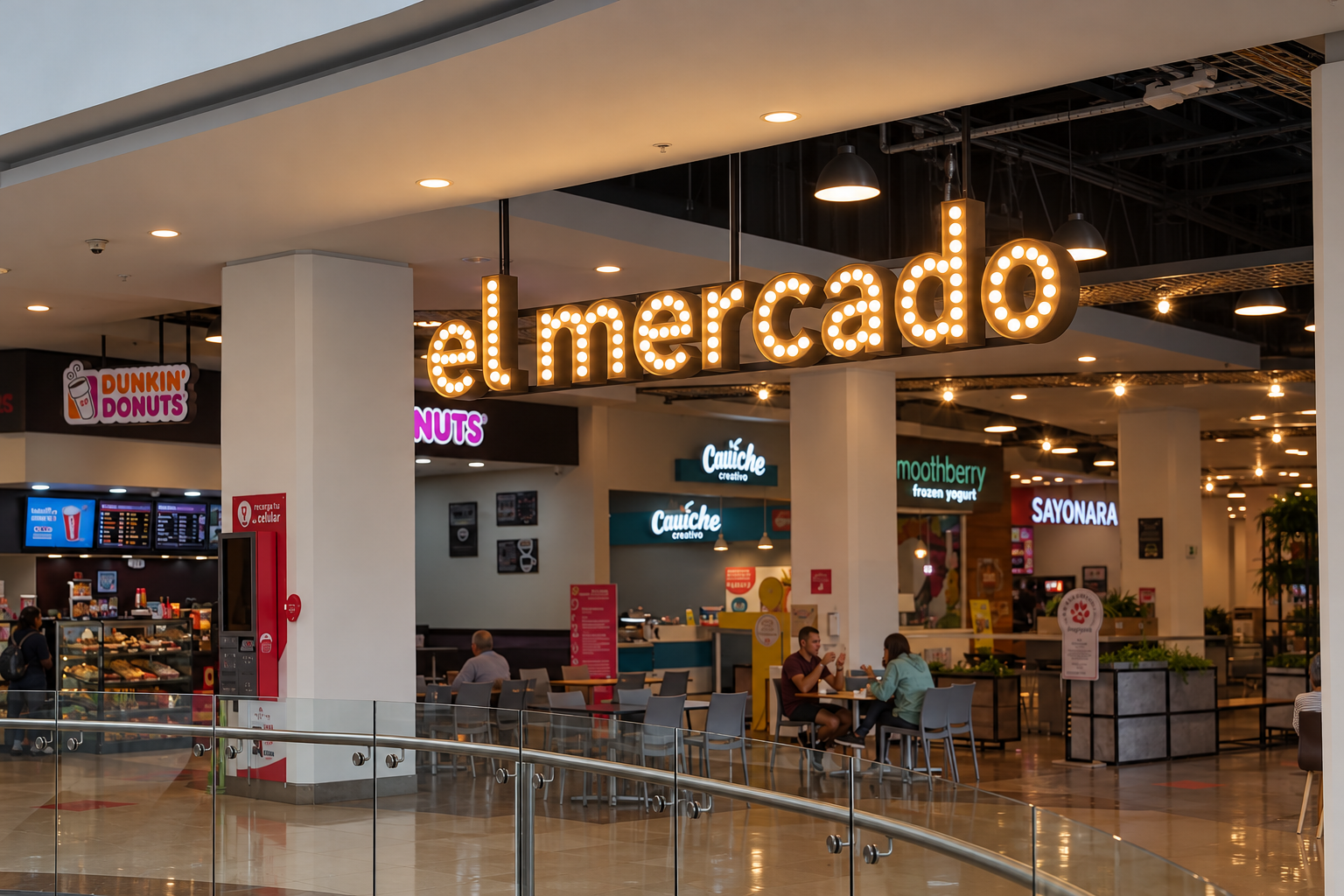 Espacio El Mercado de Mallplaza Manizales y su acceso identificado
