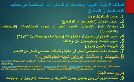 شبيهات البروتين شبيه الجلوكاجون-1 أو المساهمات التنشيطية لمتقبلات البروتين شبيه الجلوكاجون-1
