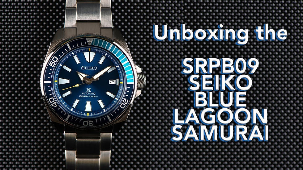 Unboxing the SRPB09 Seiko Blue Lagoon Samurai