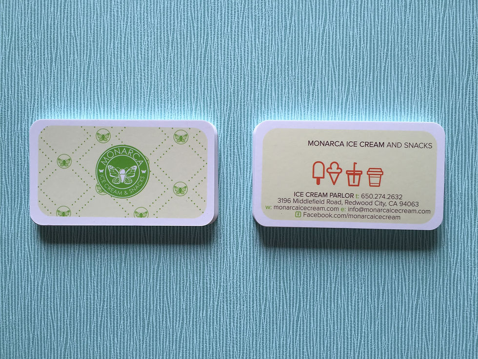ICE CREAM PARLOR BUSINESS CARDS