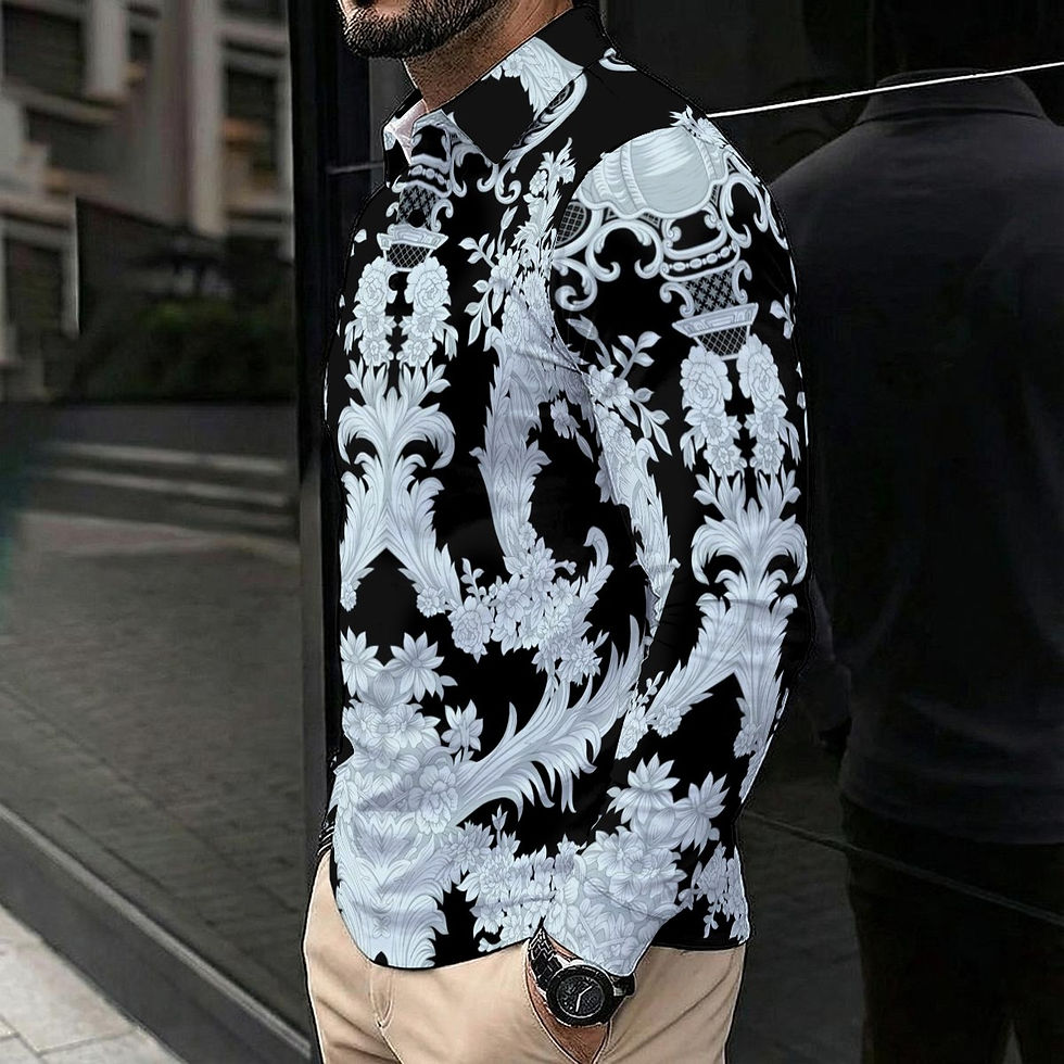 Thumbnail: Men's Polo Shirt With Long Sleeve - Luxury Design