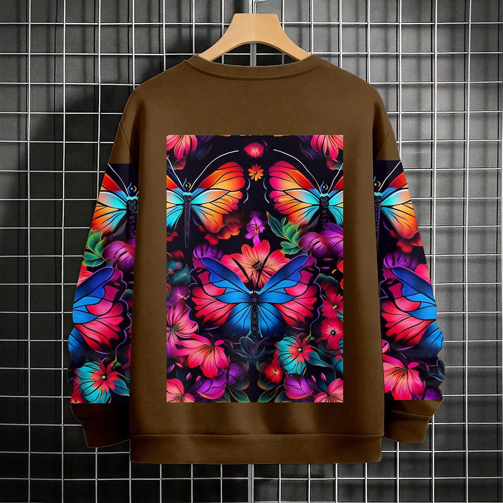 Thumbnail: Versatile Sweatshirt Butterfly Design