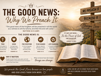 THE GOOD NEWS: WHY WE PREACH IT