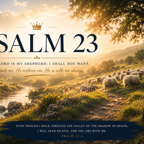 PSALM SCRIPTURE WITH SHEEP AND ROD