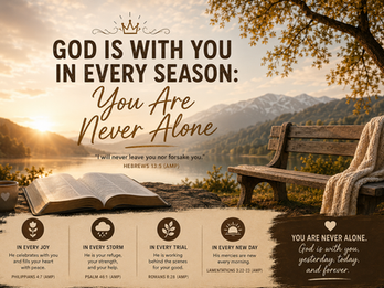 GOD IS WITH YOU IN EVERY SEASON: YOU ARE NEVER ALONE