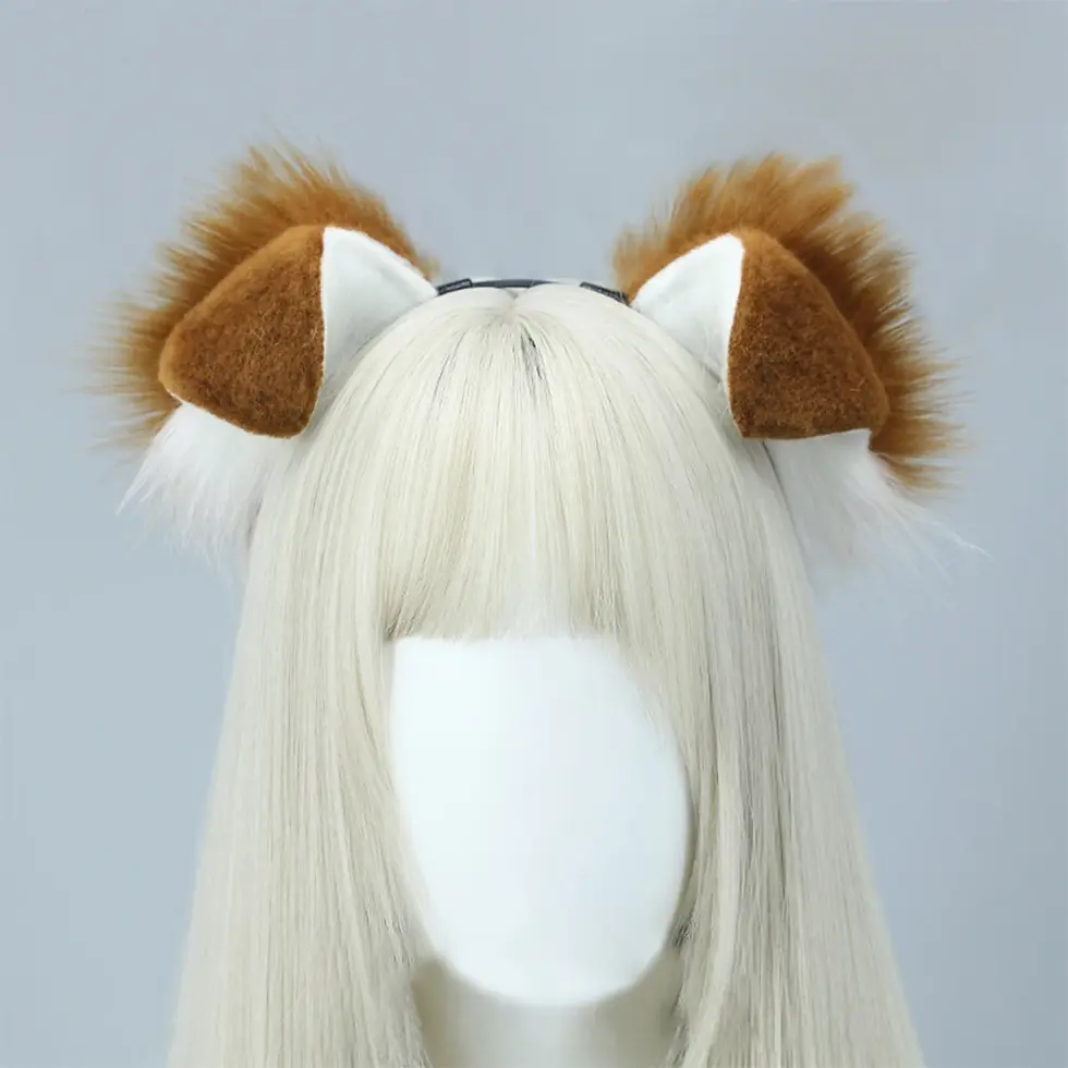 Thumbnail: Halloween Dog Ear Tail Set  Cosplay Accessories Costume Plush Realistic Animal