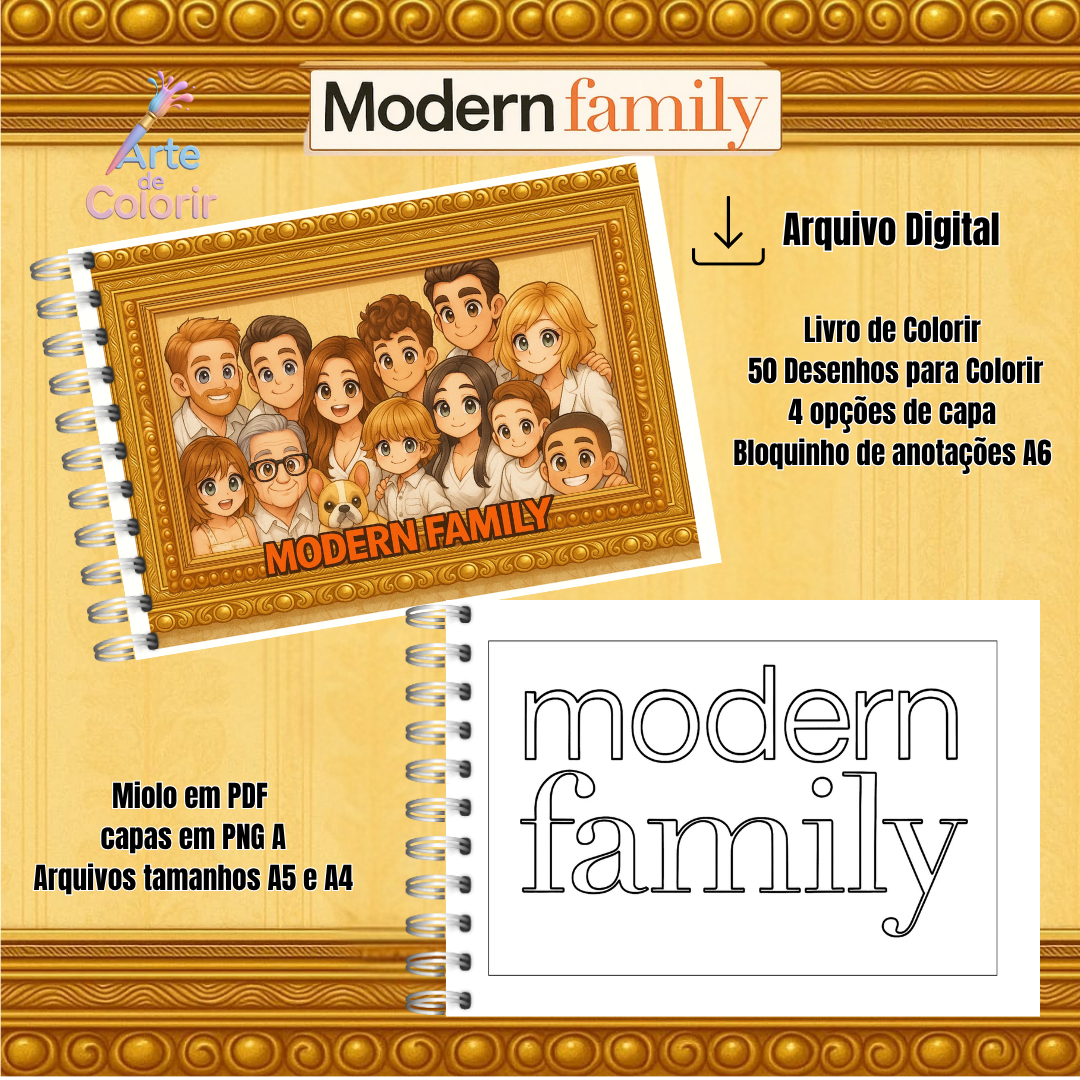 Livro de Colorir Modern Family (PDF)