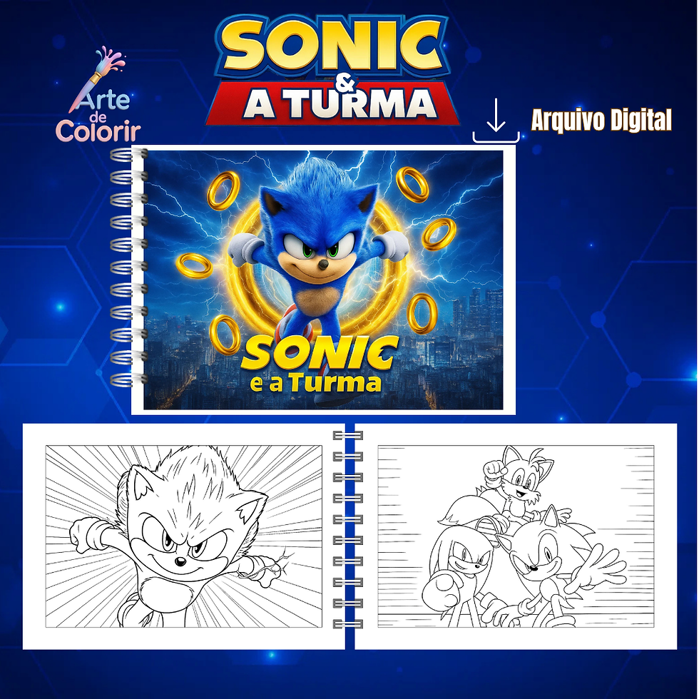 Miniatura: Livro de Colorir Sonic e sua turma (PDF)
