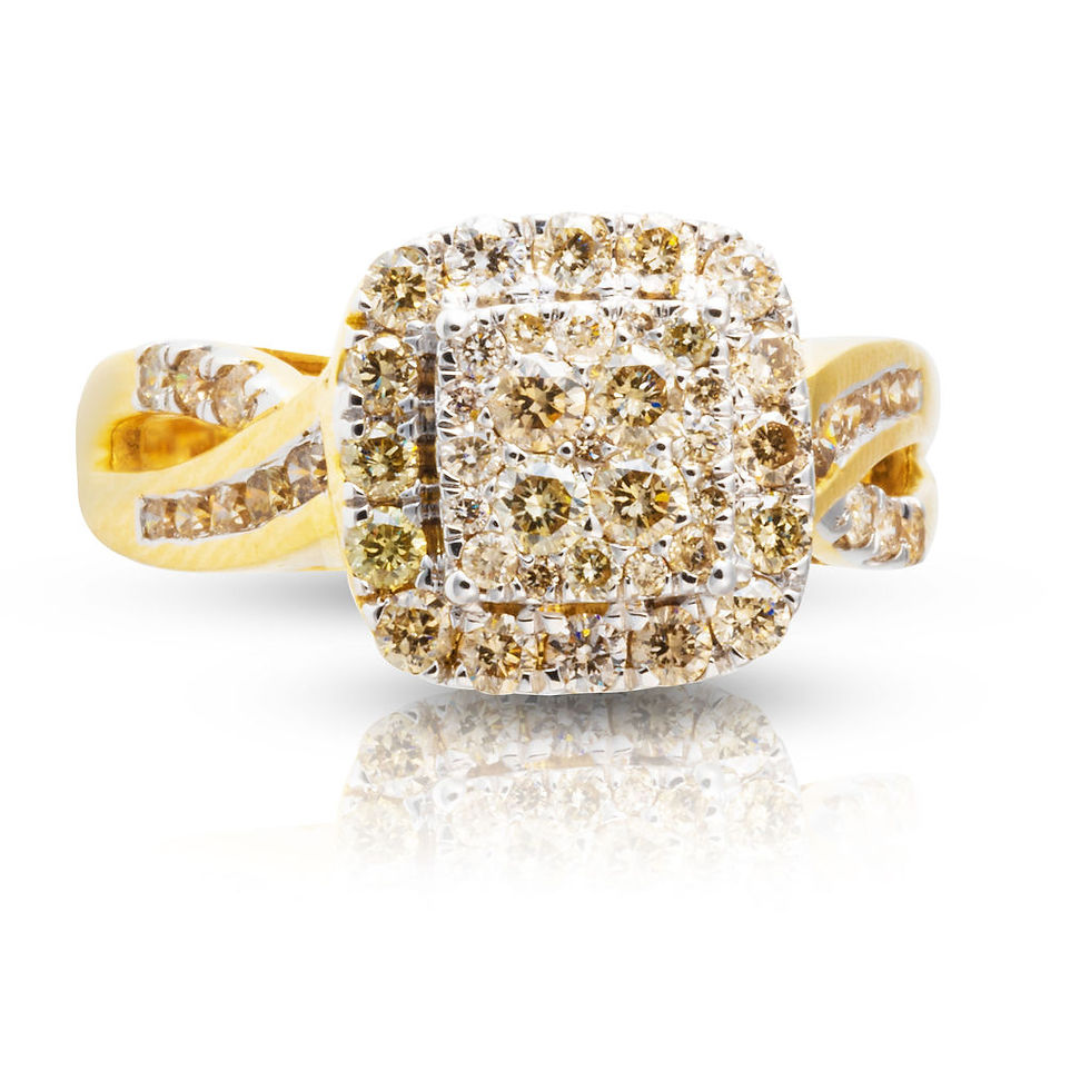 Miniatura: Anillo solitario de compromiso