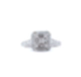 Anillo solitario de diamantes en oro blanco 14 quilates