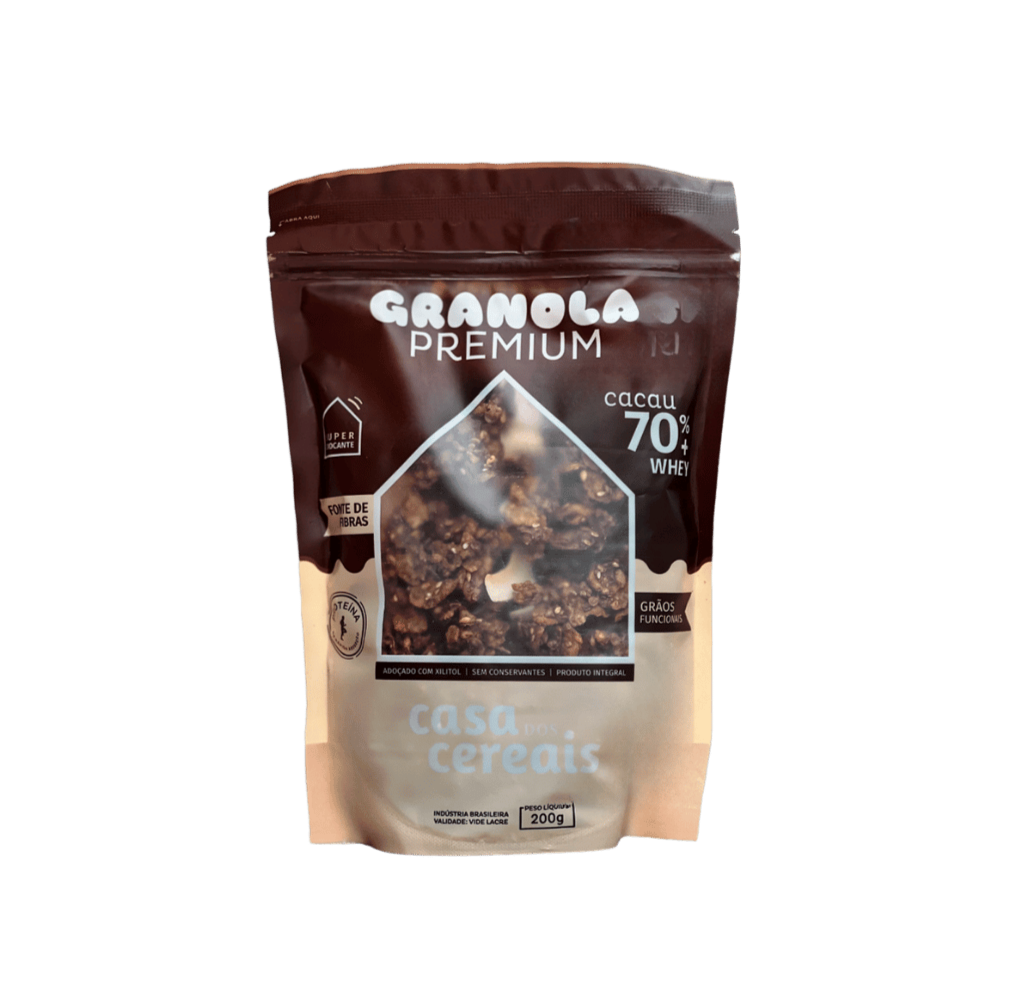 Granola Premium Cacau 70% + Whey 200g