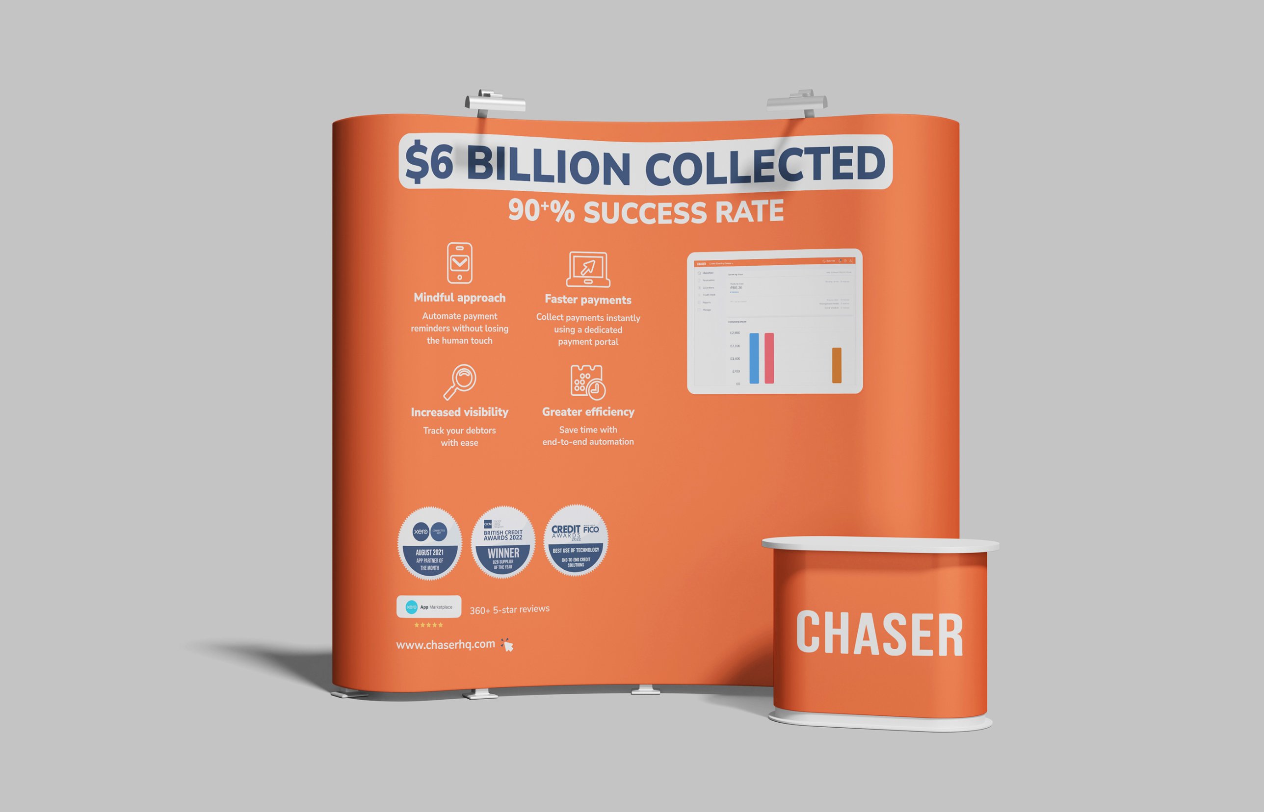 Chaser trade show stand