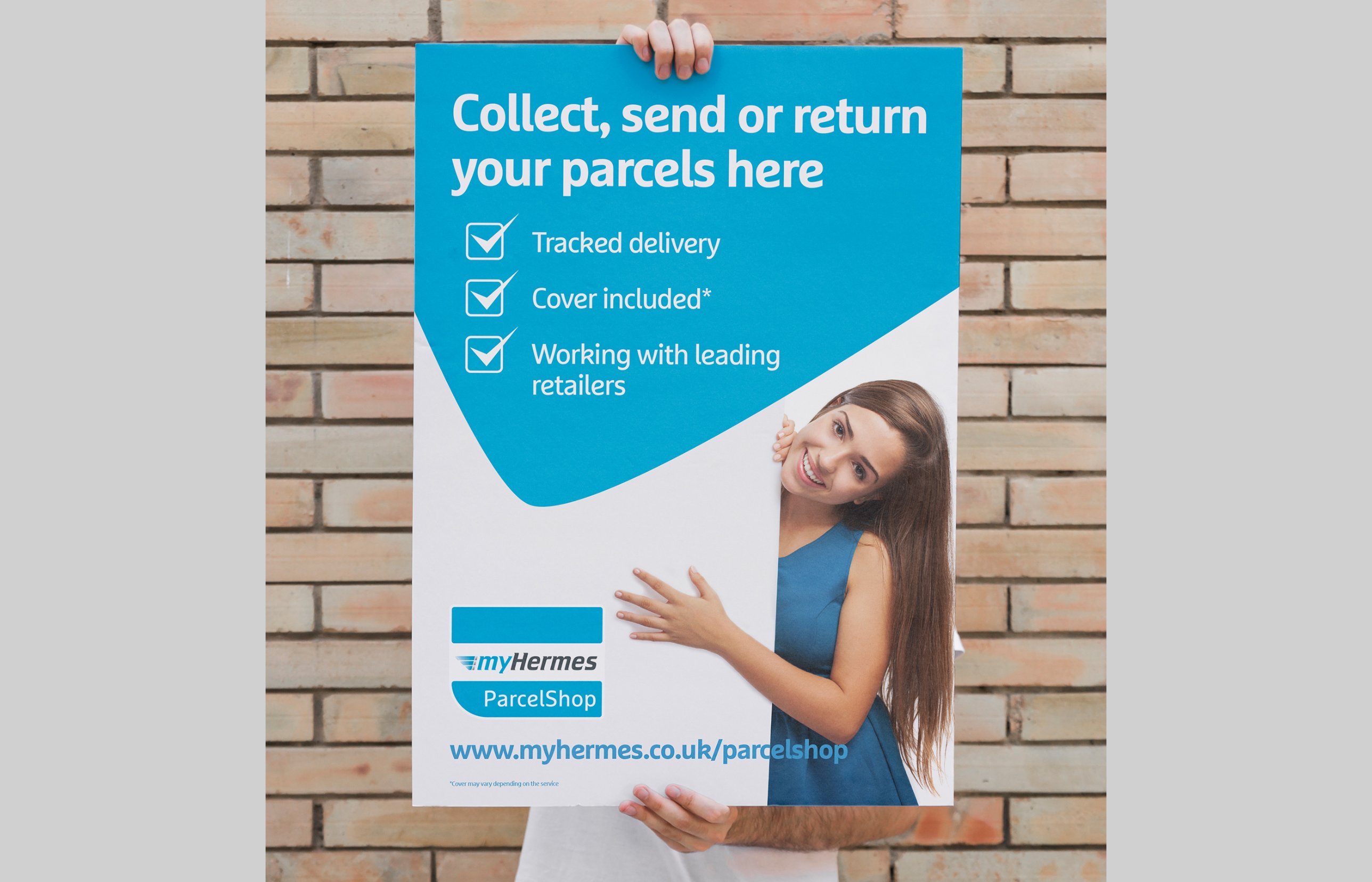 myHermes ParcelShop poster: Collect, send or return your parcels here