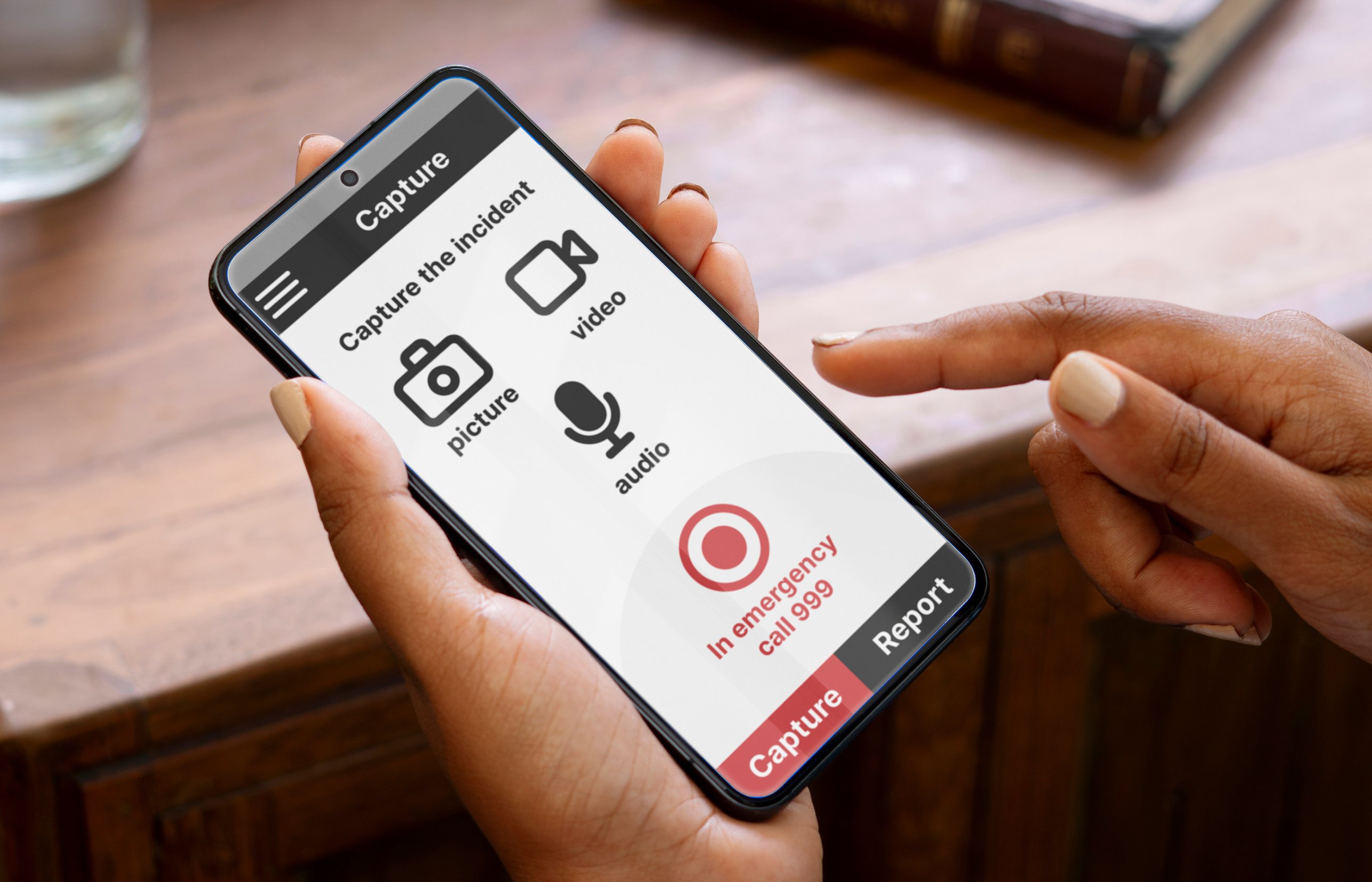 Stop Hate UK reporting app capture screen on a phone