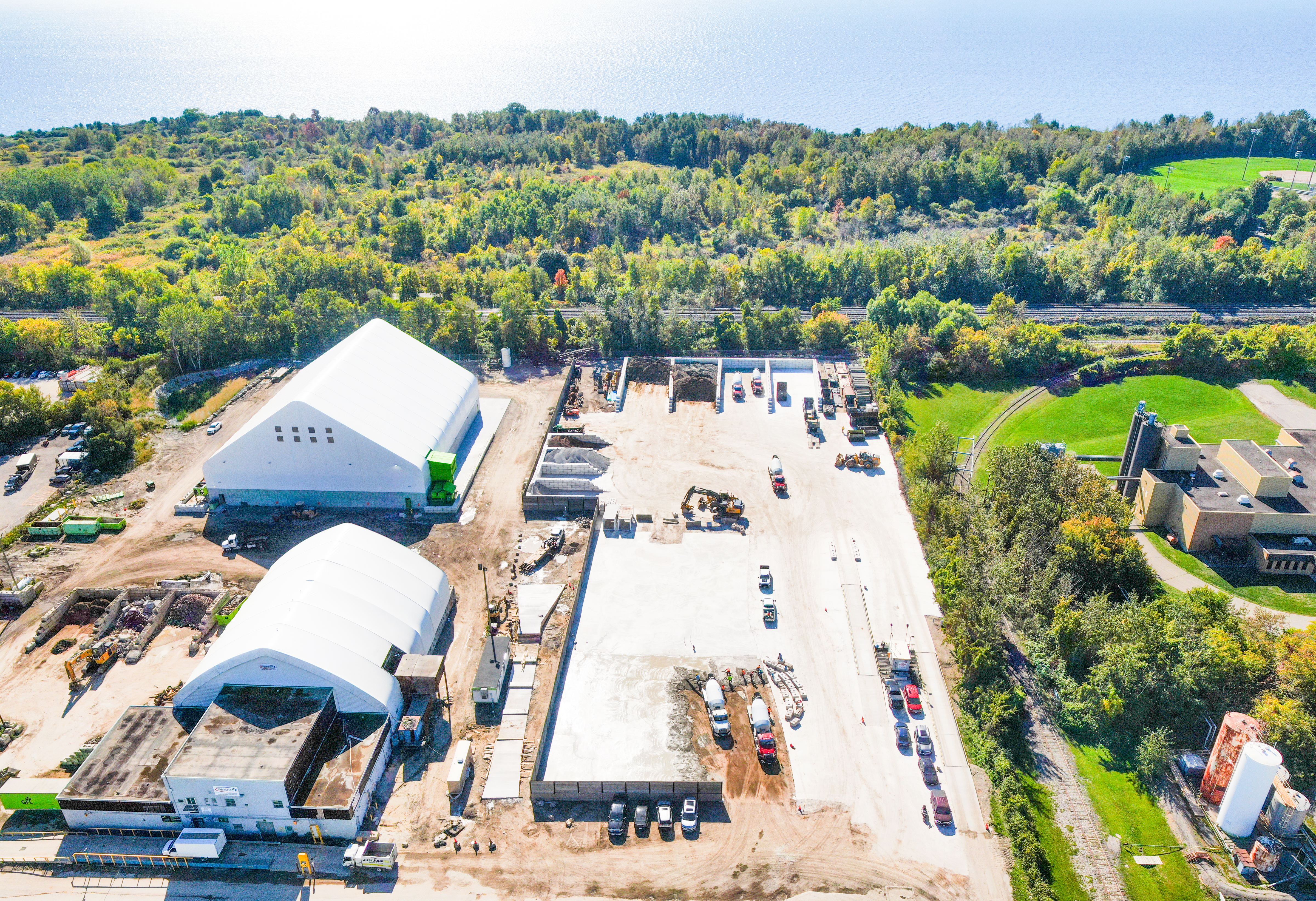 Aerial view of JCL licensed Scarborough transfer station for Type 2 and Type 3 soil disposal, pre-approval required
