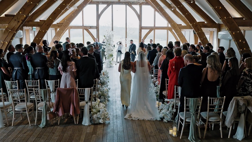 Sandburn Hall Wedding Ceremony Entrance back of the room