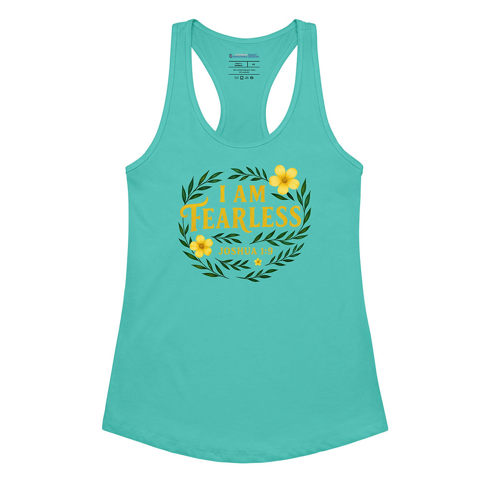 Thumbnail: I Am Fearless Joshua 1:9 Christian Racerback Tank