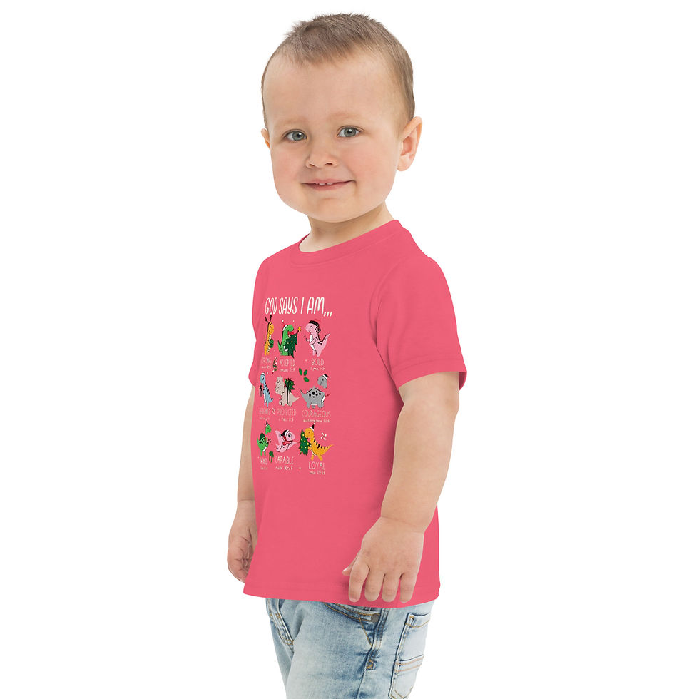 Thumbnail: God Says I Am… Christmas Dino Faith —  Toddler Tee