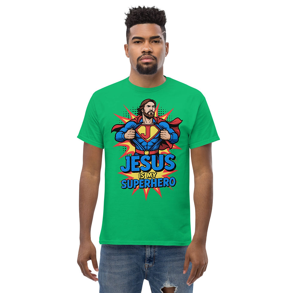 Thumbnail: Jesus Is My Superhero Tee – Christian Graphic Shirt, Faith Hero Unisex T-Shirt