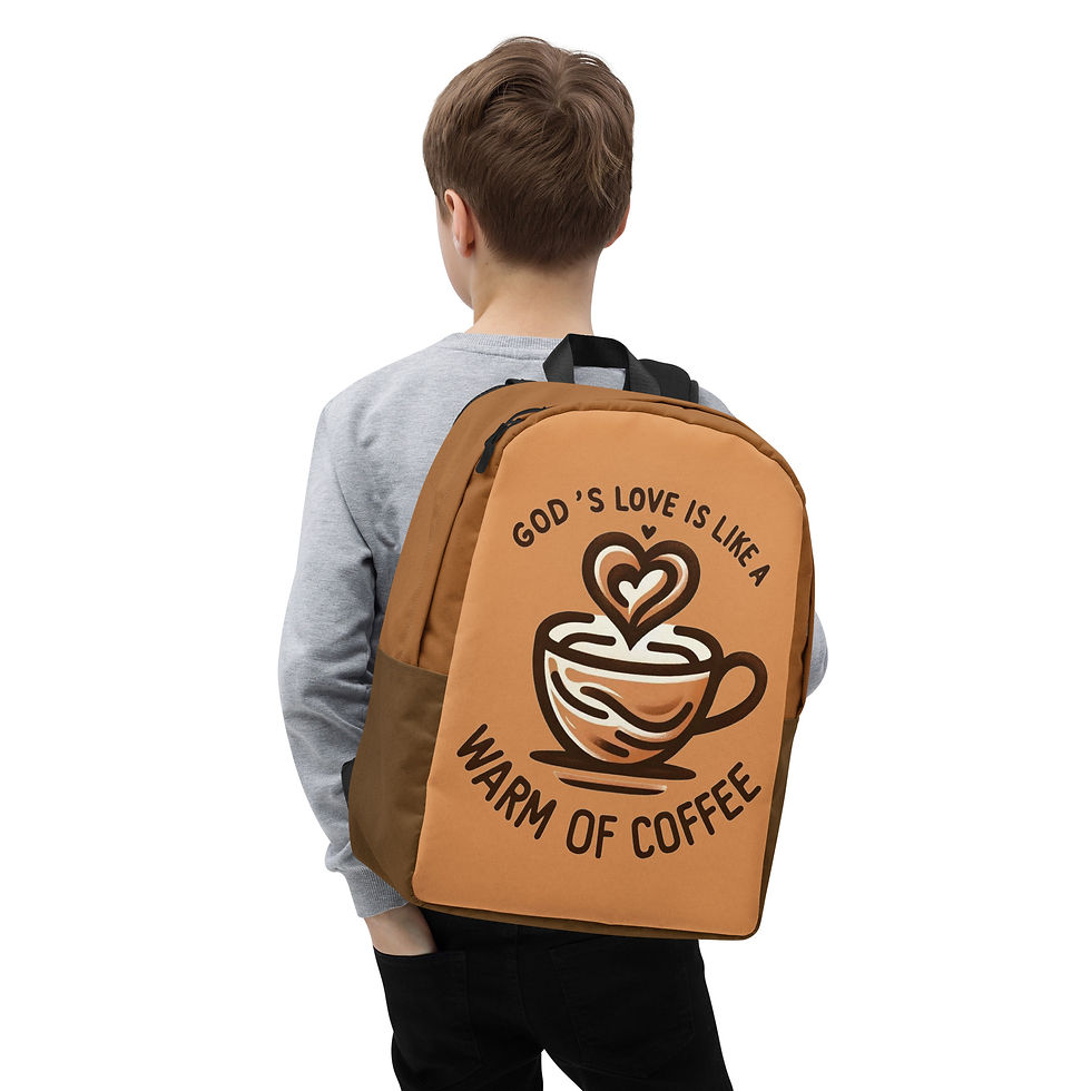 Thumbnail: God’s Love Is Like a Warm Cup of Coffee Backpack | Christian Everyday Carry