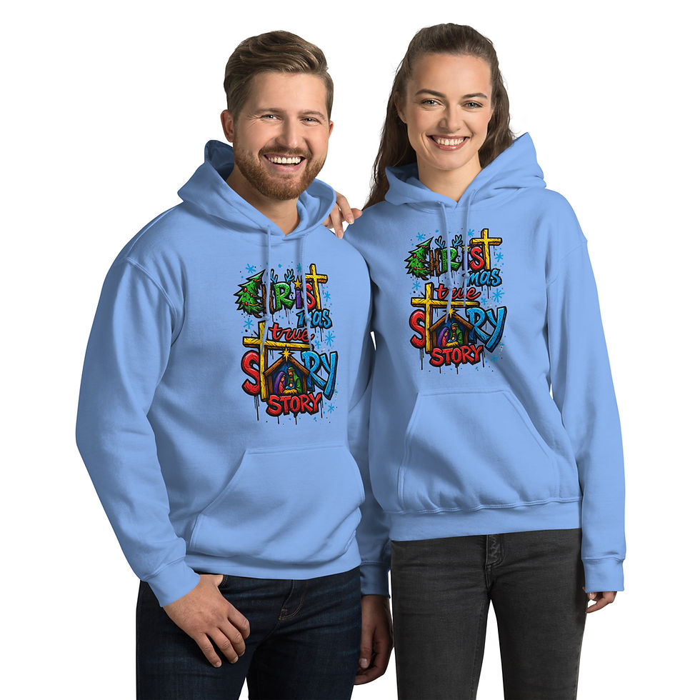 Thumbnail: Christmas True Story Nativity Hoodie | Jesus Birth Graffiti Art