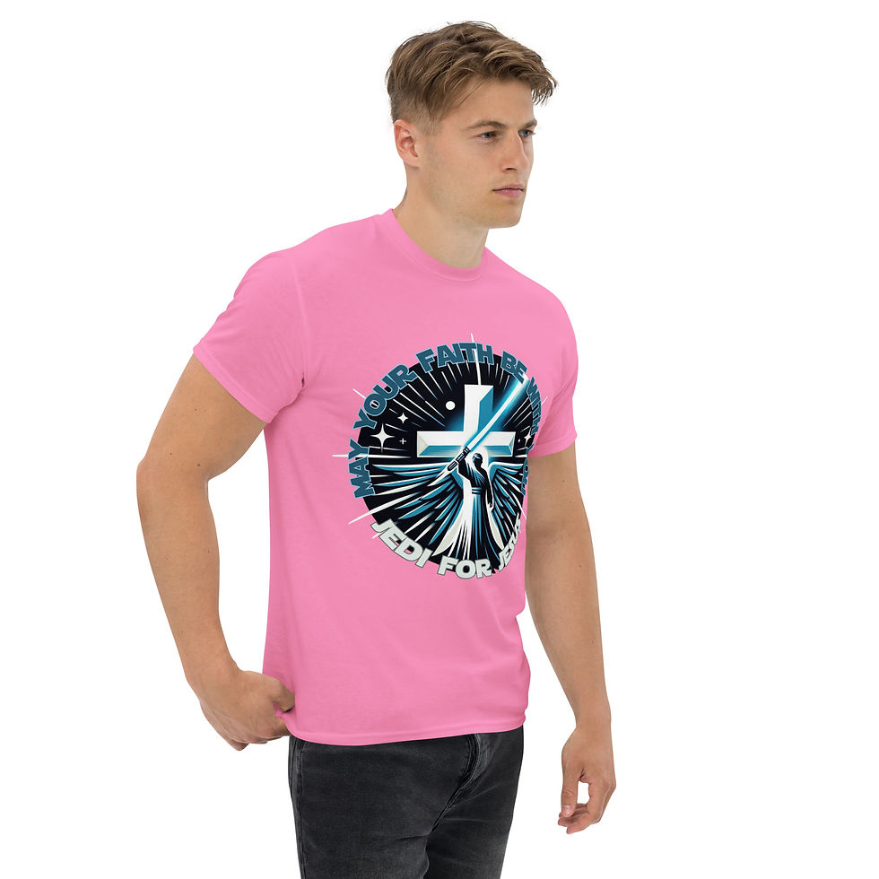 Thumbnail: FAITH WARS — May Your Faith Be With You - Jedi for Jesus Classic Tee