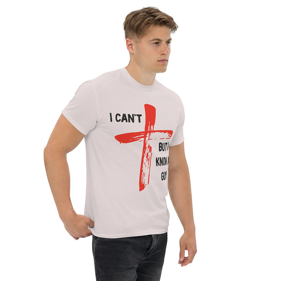 Thumbnail: I Can’t… But I Know a Guy — Christian Faith Tee Dark