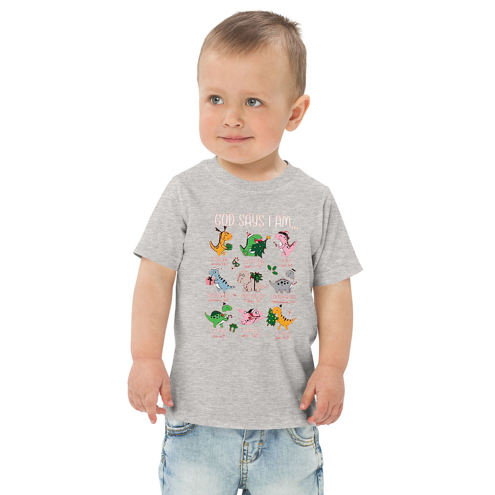 Thumbnail: God Says I Am… Christmas Dino Faith —  Toddler Tee
