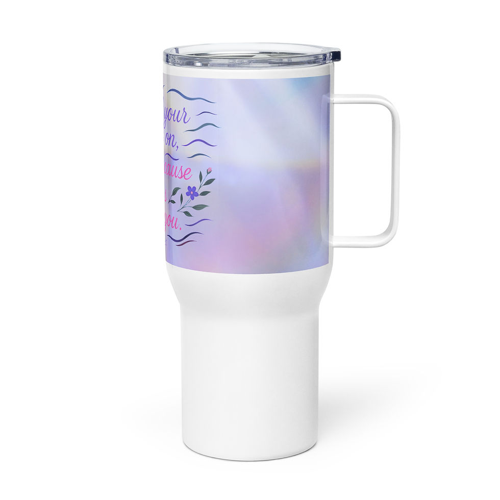 Thumbnail: Christian Anxiety Bible Verse Travel Mug – 1 Peter 5:7 Scripture Gift