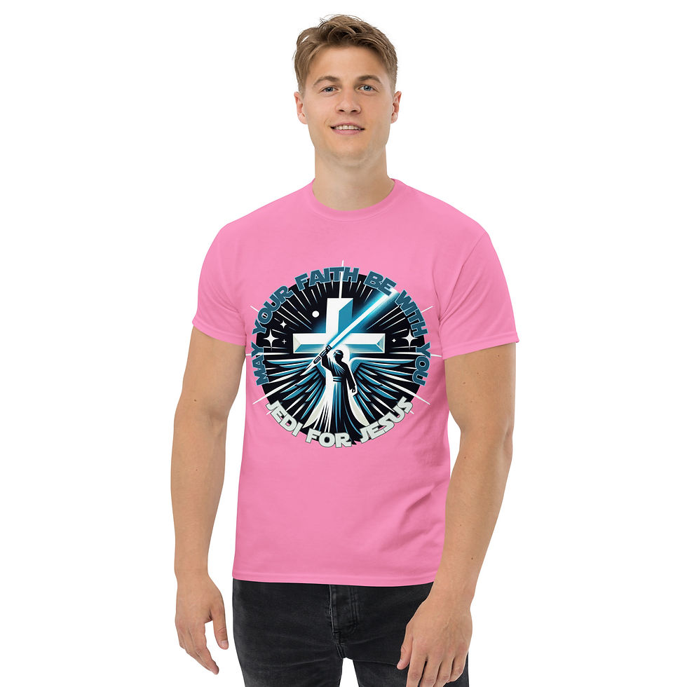 Thumbnail: FAITH WARS — May Your Faith Be With You - Jedi for Jesus Classic Tee