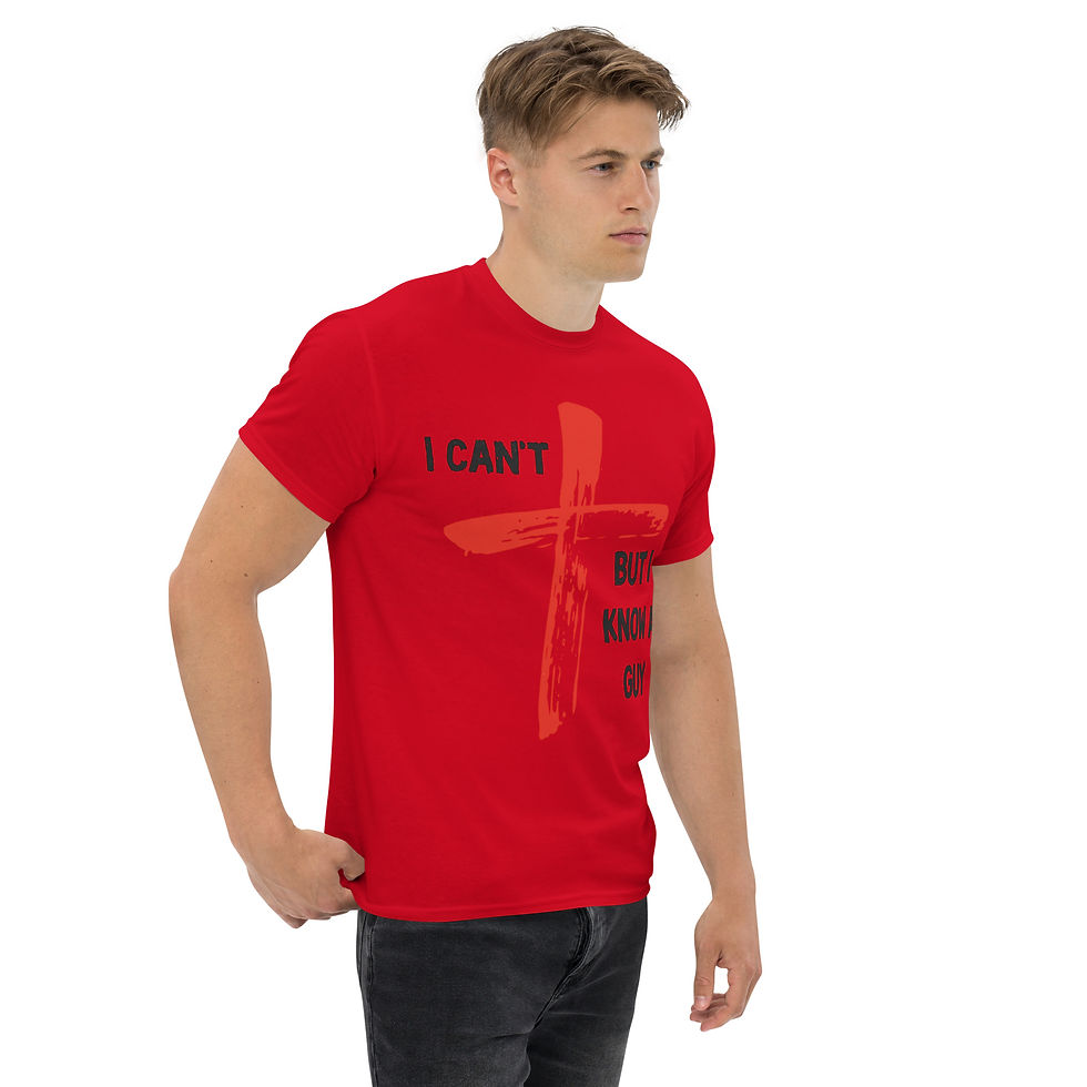 Thumbnail: I Can’t… But I Know a Guy — Christian Faith Tee Dark
