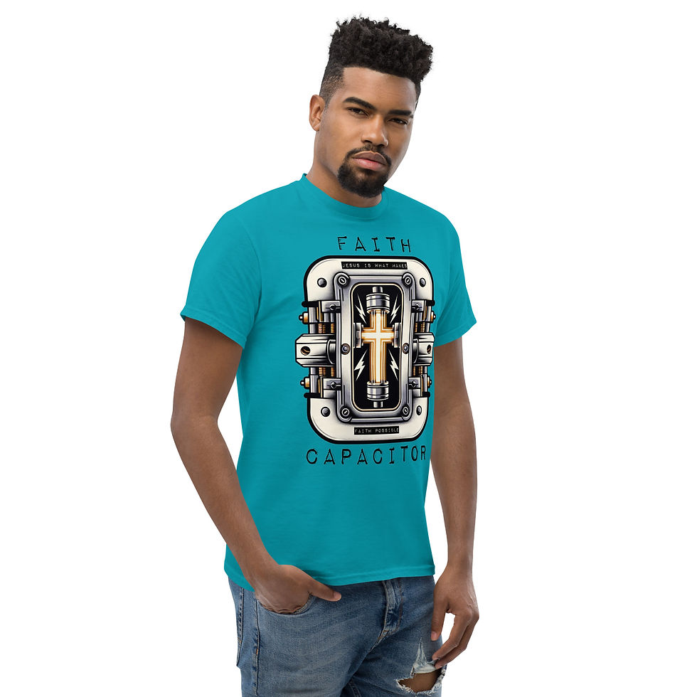 Thumbnail: Faith Capacitor – Jesus Is What Makes Faith Possible Classic Tee