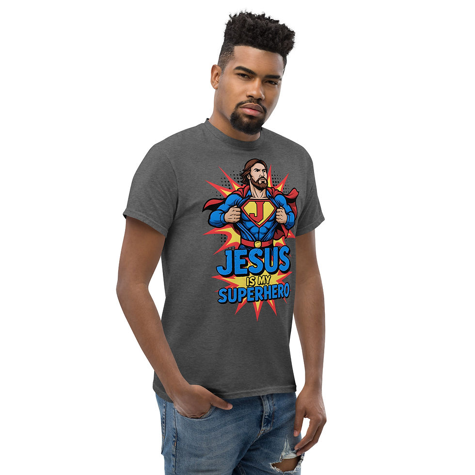Thumbnail: Jesus Is My Superhero Tee – Christian Graphic Shirt, Faith Hero Unisex T-Shirt