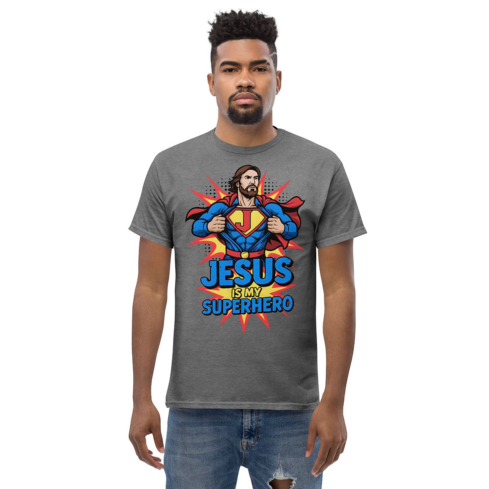 Thumbnail: Jesus Is My Superhero Tee – Christian Graphic Shirt, Faith Hero Unisex T-Shirt