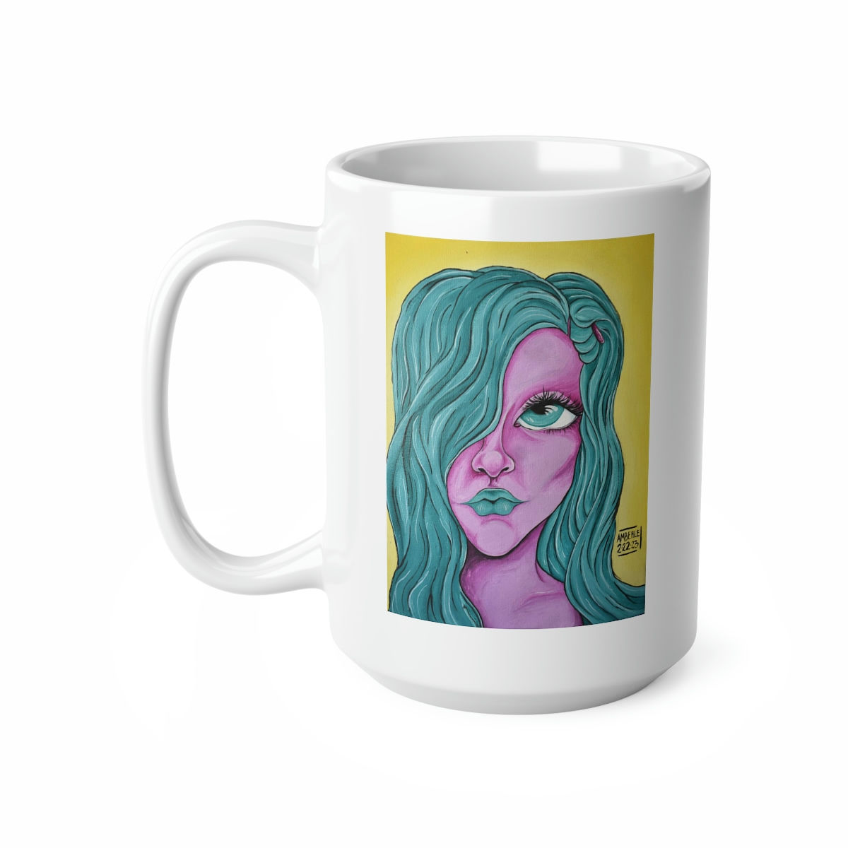 Green Hair Clippy Lady Mug