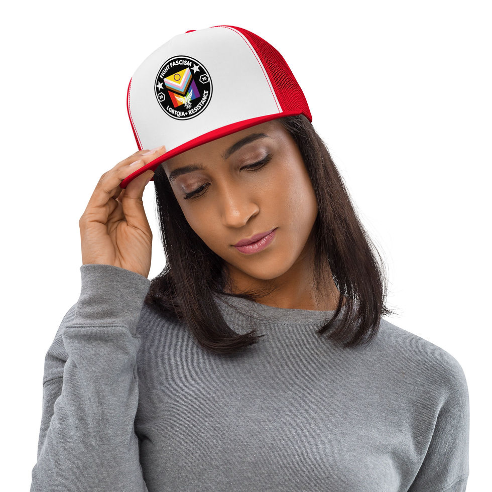 Thumbnail: Fight Fascist Rainbow – LGBTQIA+ Resistance Trucker Cap 🏳️‍🌈✊
