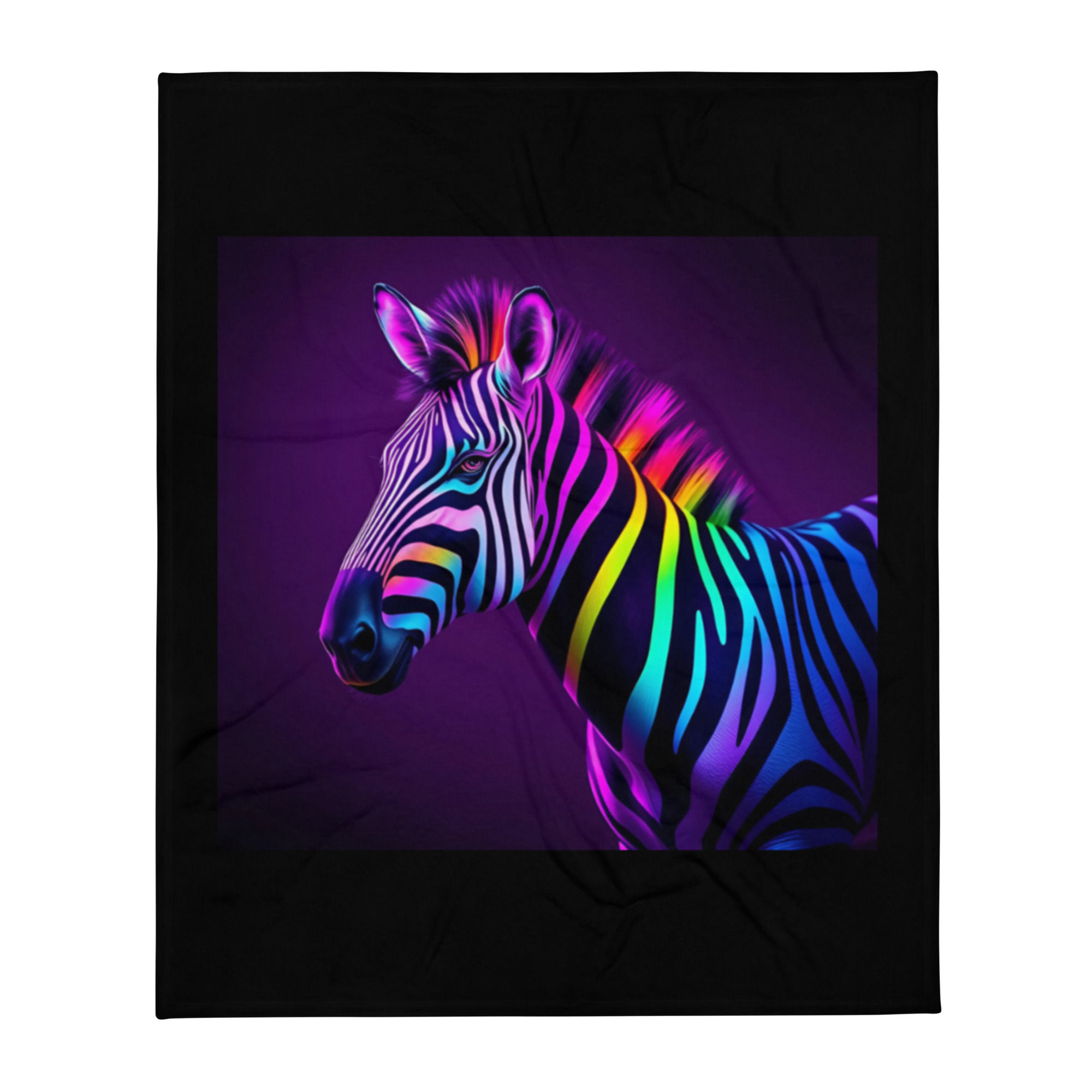 Rainbow Zebra Silk Touch Throw Blanket