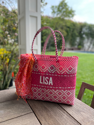 Personalized Handmade Tote in Pink | Kairavi Daum