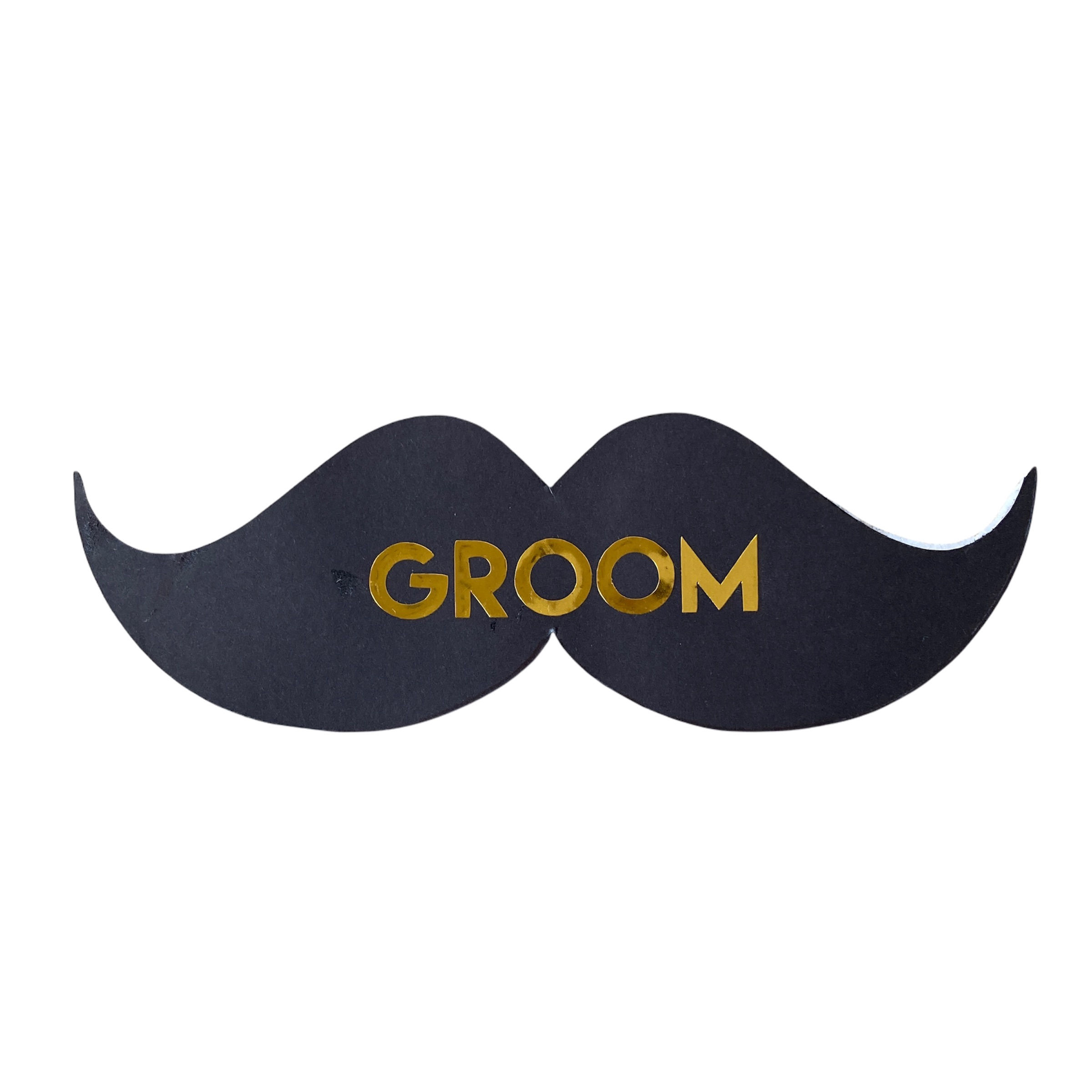 Distintivo novio / Groom bigotes