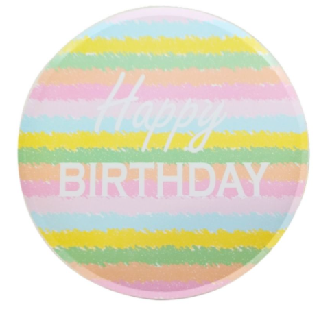 platos happy birthday pastel extra grandes - 10 piezas