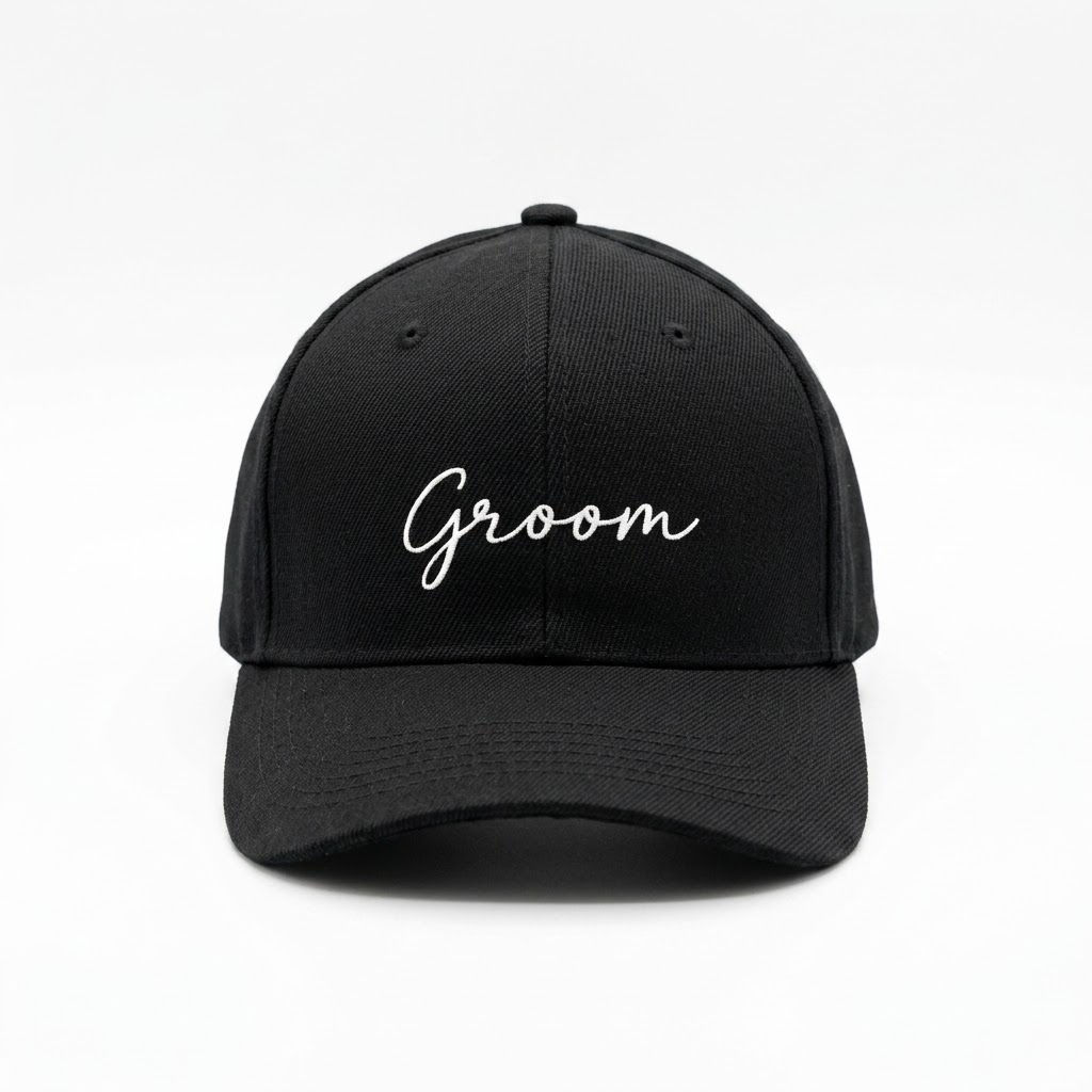 gorra negra para novio groom