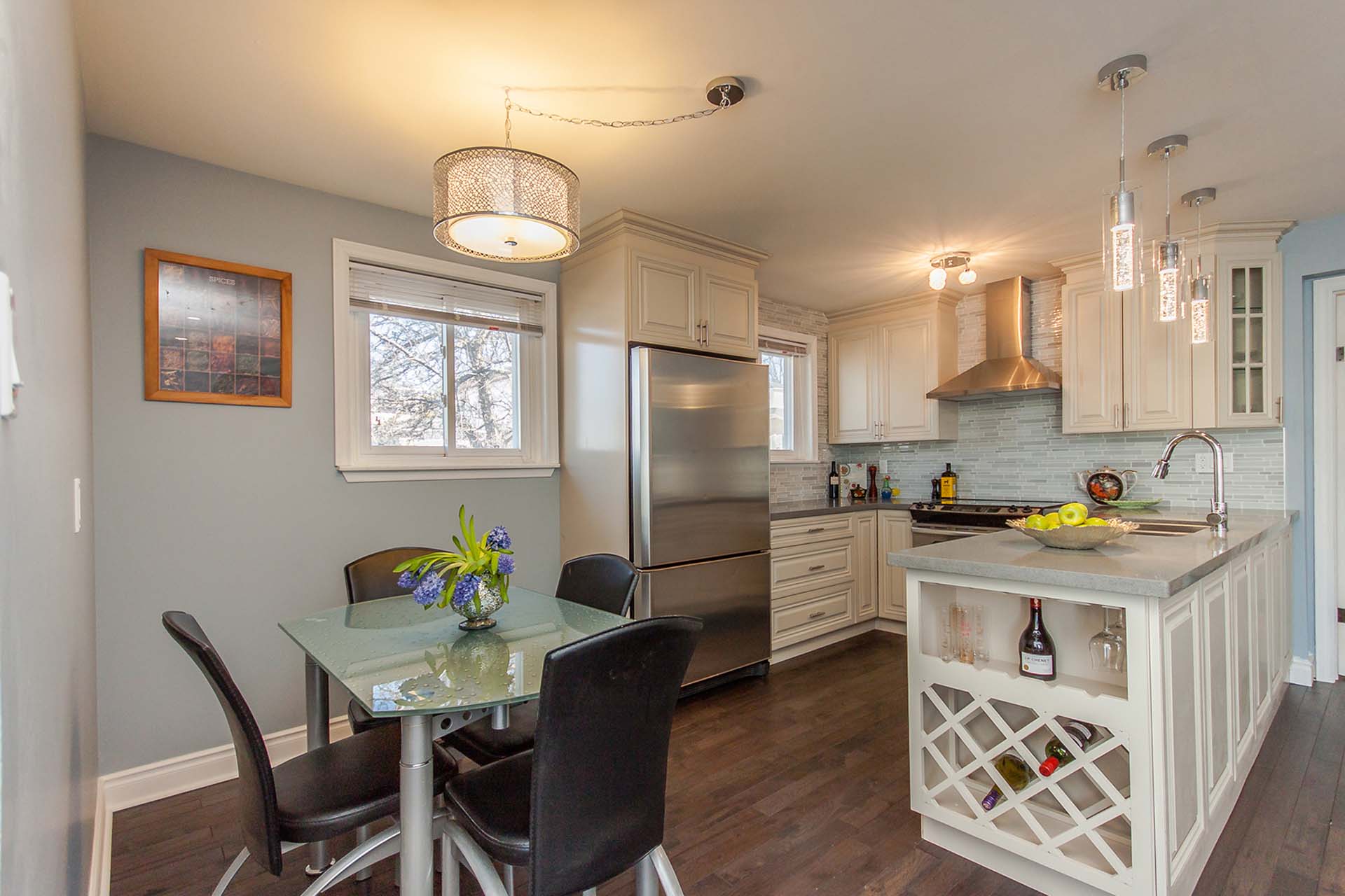 Counter with Wine Rack
