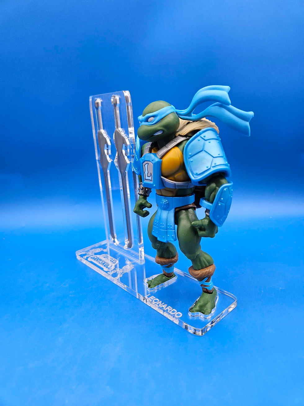 Miniatura: Leonardo Turtles Of Grayskull MOTU Origins 🔥Acrylic Base Set 🔥NO Toy Included 